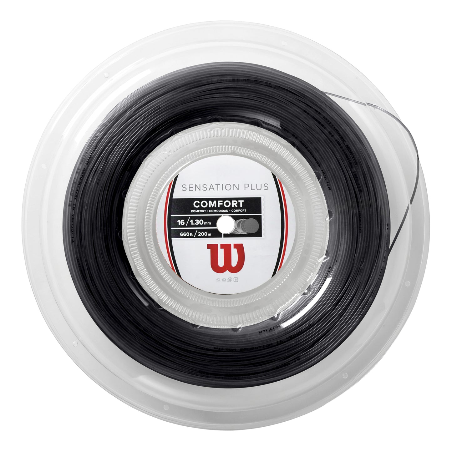 Wilson Sensation Plus Saitenrolle 200m-Schwarz Wilson Sensation Plus Saitenrolle 200m-Schwarz