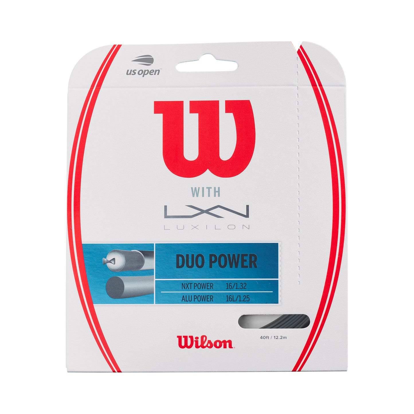 Wilson Duo Power (NXT Power + Alu Power) Saitenset 12,2m-Silber,Nude Wilson Duo Power (NXT Power + Alu Power) Saitenset 12,2m-Silber,Nude
