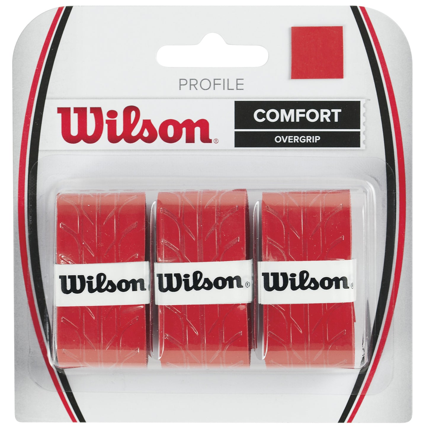 Wilson Profile Overgrip 3 Pack-Red Wilson Profile Overgrip 3 Pack-Red