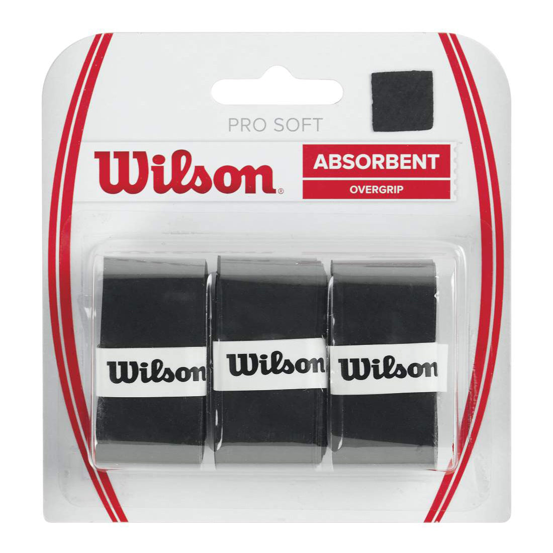 Wilson Soft Overgrip 3er Pack-Schwarz Wilson Soft Overgrip 3er Pack-Schwarz
