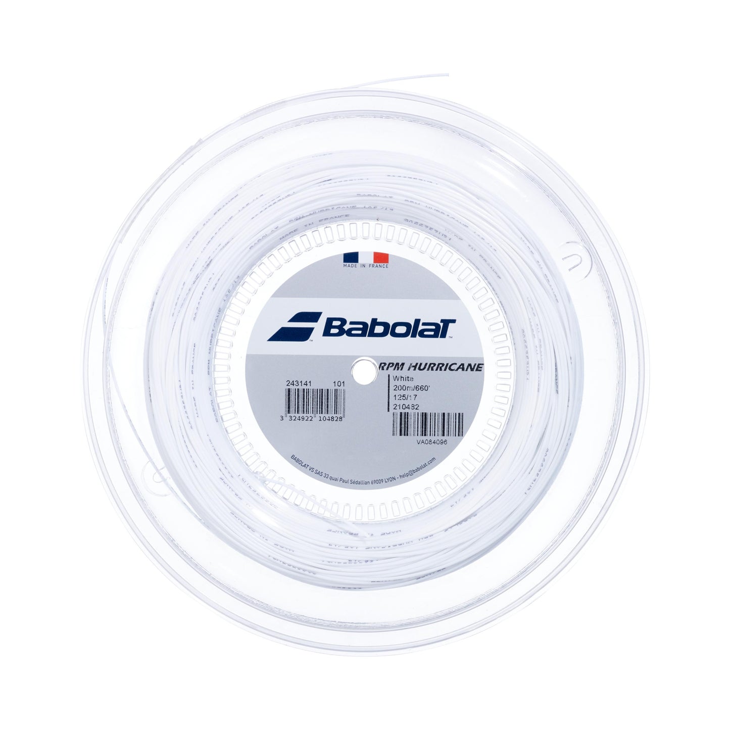 Babolat RPM Hurricane String Reel 200m-White Babolat RPM Hurricane String Reel 200m-White