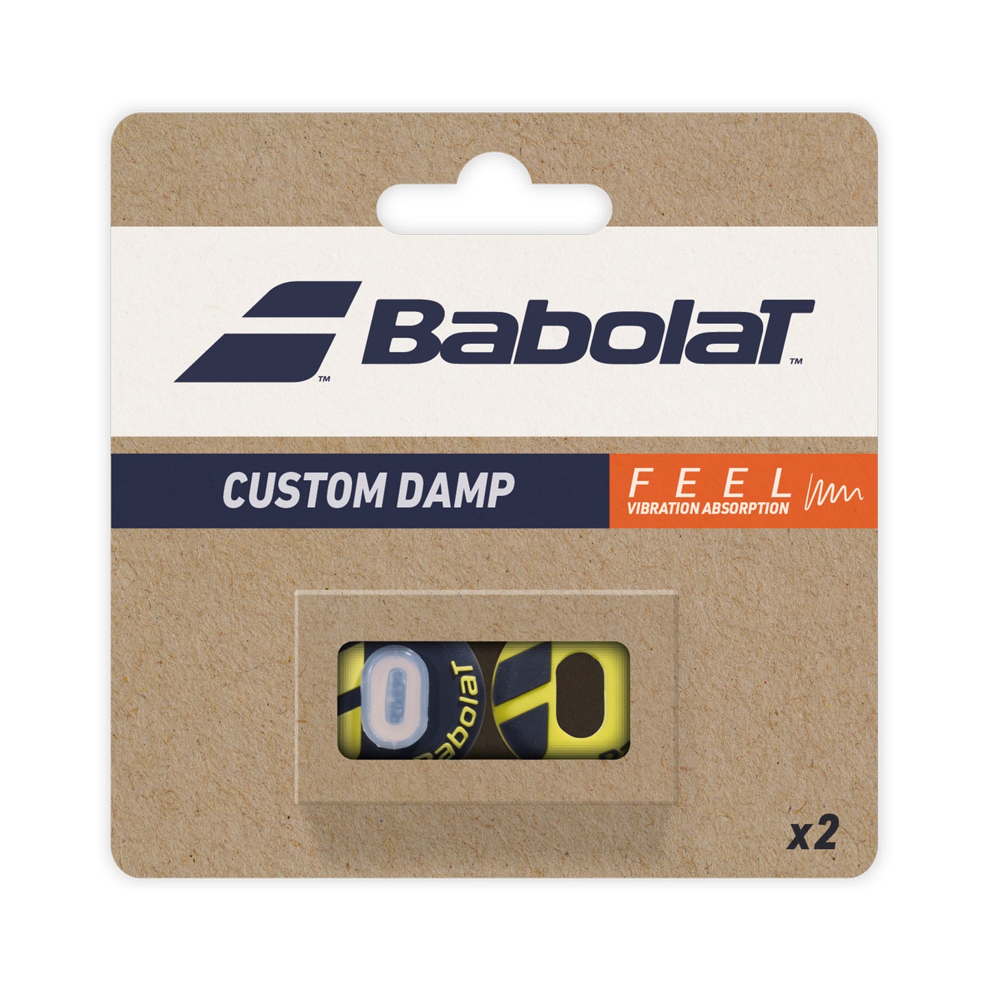 Babolat Custom Dampener 2 Pack-Black,Yellow Babolat Custom Dampener 2 Pack-Black,Yellow