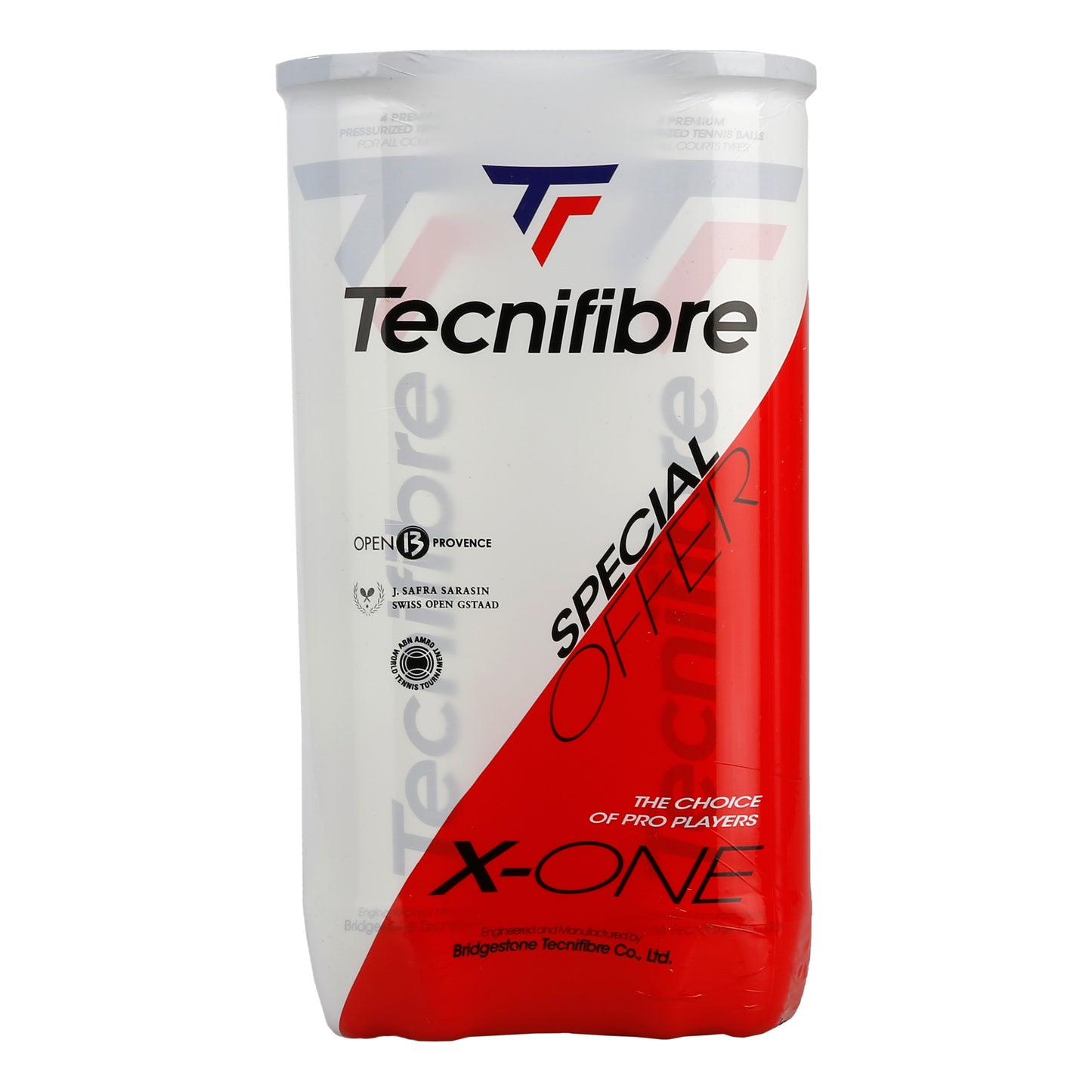 Tecnifibre X-One 2x 4 Ball Tube Tecnifibre X-One 2x 4 Ball Tube