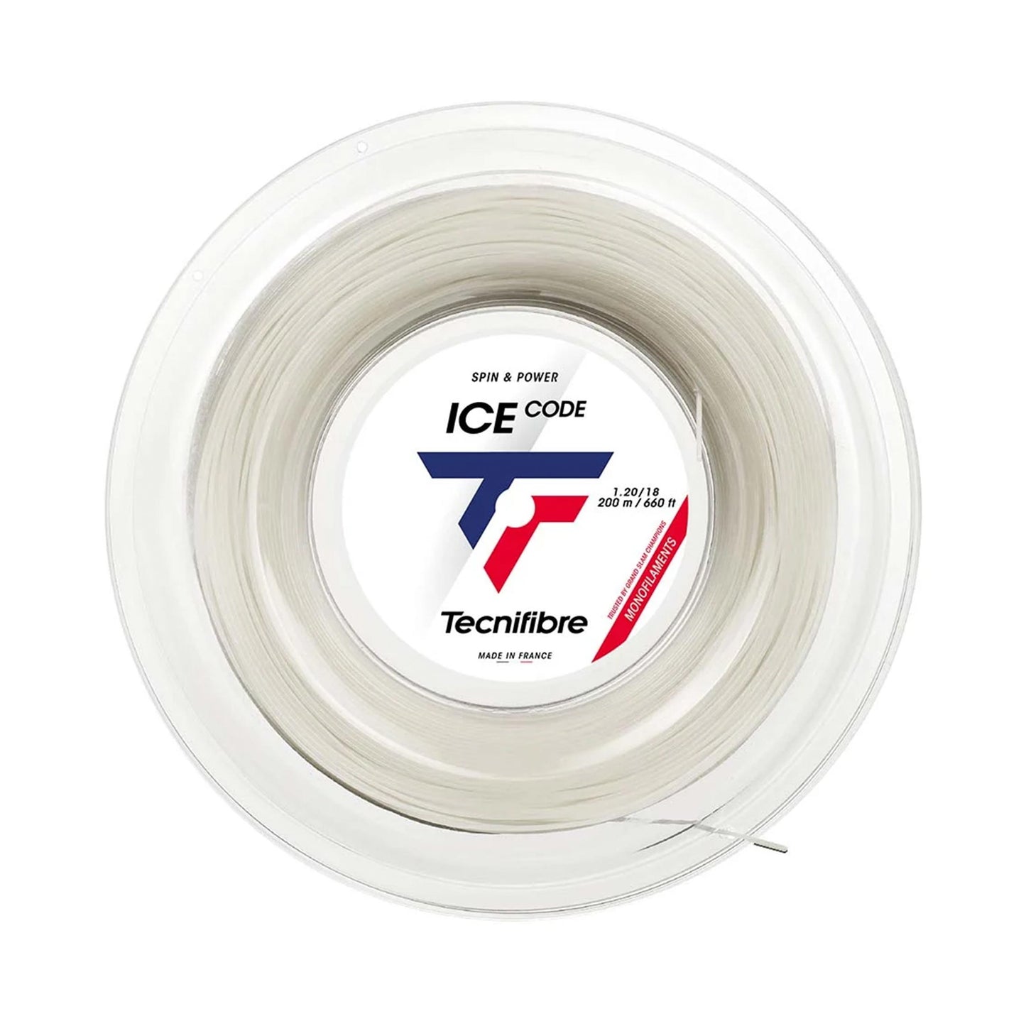Tecnifibre Ice Code String Reel 200m-White Tecnifibre Ice Code String Reel 200m-White