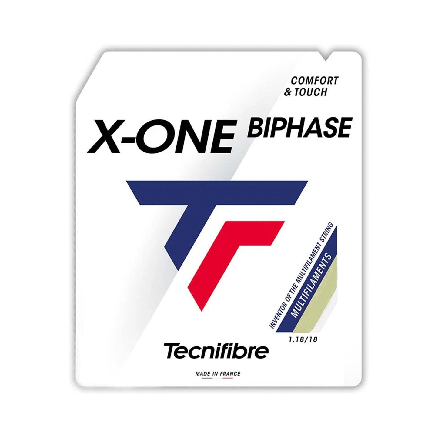 Tecnifibre X-One Biphase 12m String Set-Ecru Tecnifibre X-One Biphase 12m String Set-Ecru