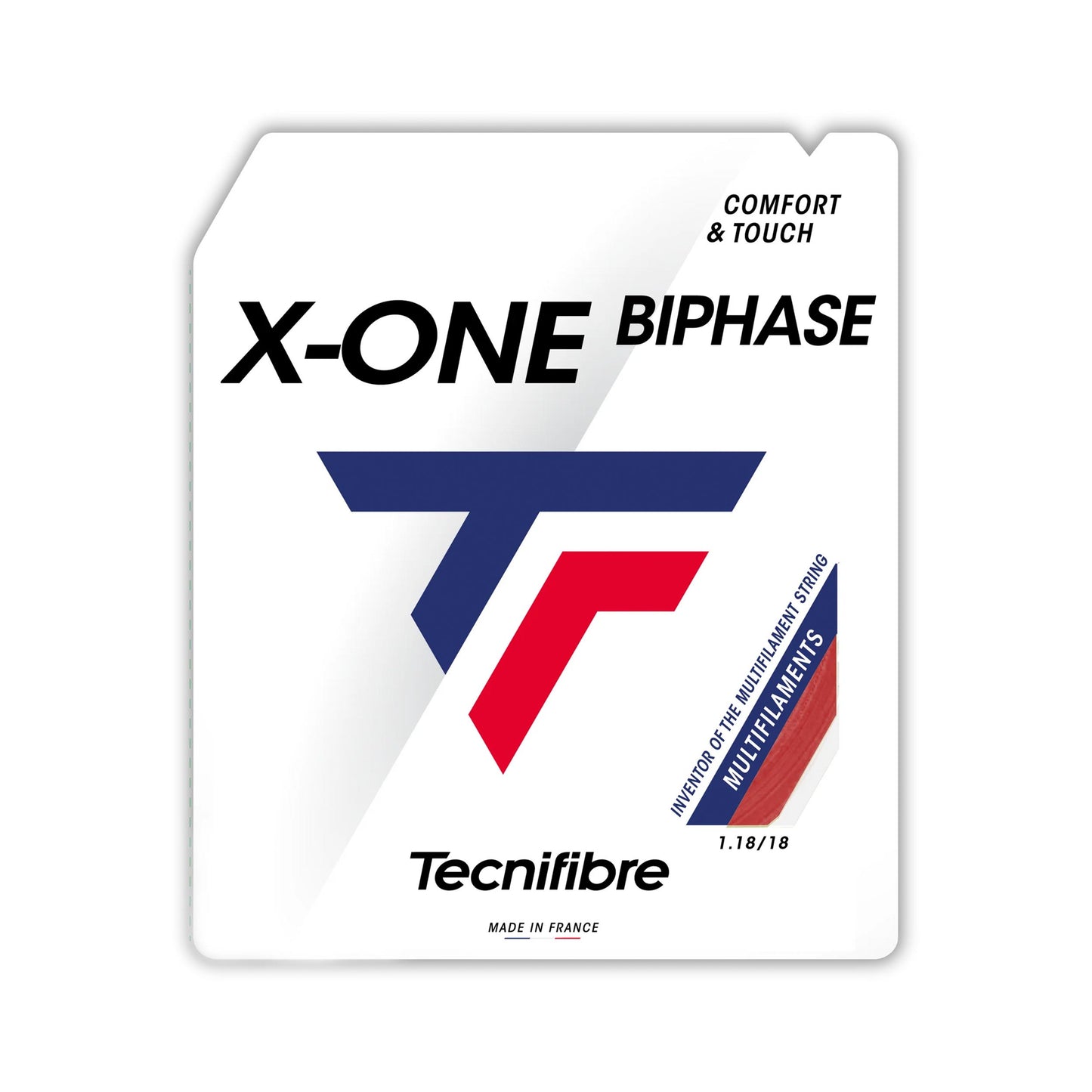 Tecnifibre X-One Biphase 12m String Set-Red Tecnifibre X-One Biphase 12m String Set-Red
