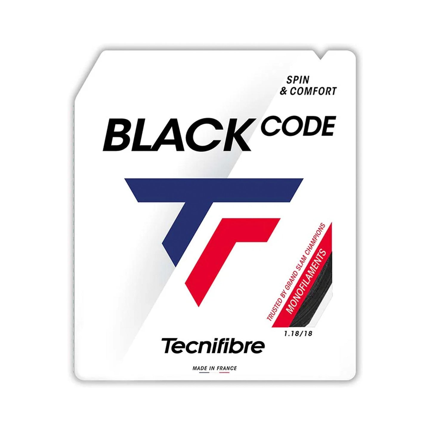 Tecnifibre Black Code 12m String Set-Black Tecnifibre Black Code 12m String Set-Black