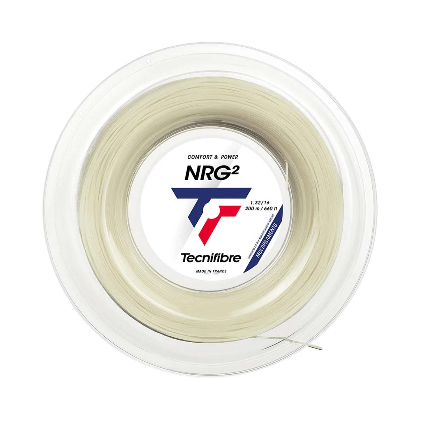 Tecnifibre NRG² 200m String Reel-Ecru Tecnifibre NRG² 200m String Reel-Ecru