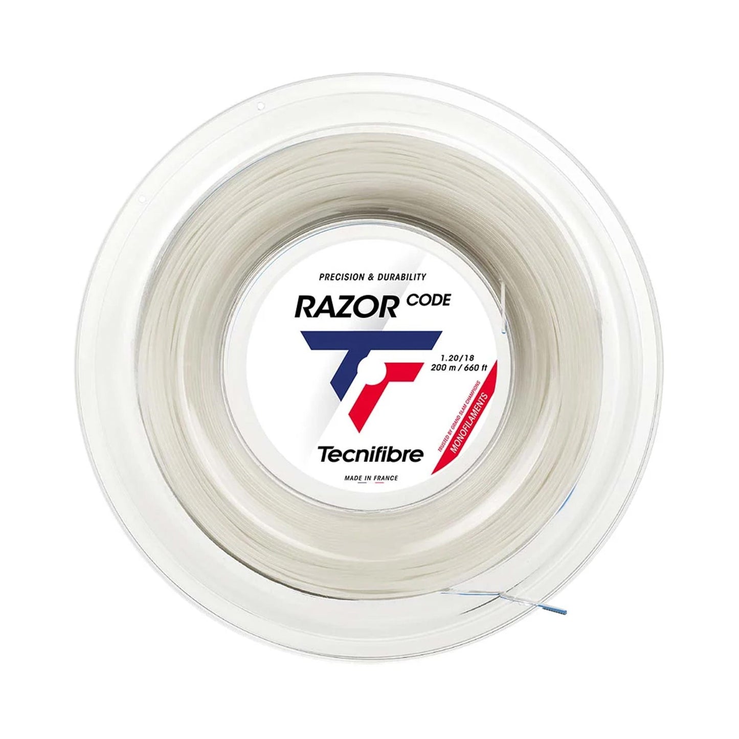 Tecnifibre Razor Code 200m Saitenrolle-Weiß Tecnifibre Razor Code 200m Saitenrolle-Weiß