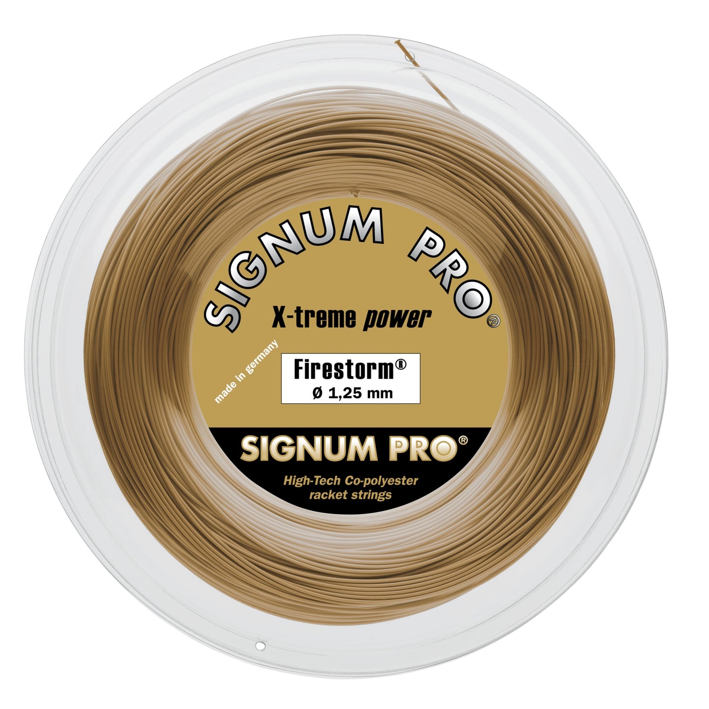 Signum Pro Firestorm Metallic String Reel 200m-Gold Signum Pro Firestorm Metallic String Reel 200m-Gold