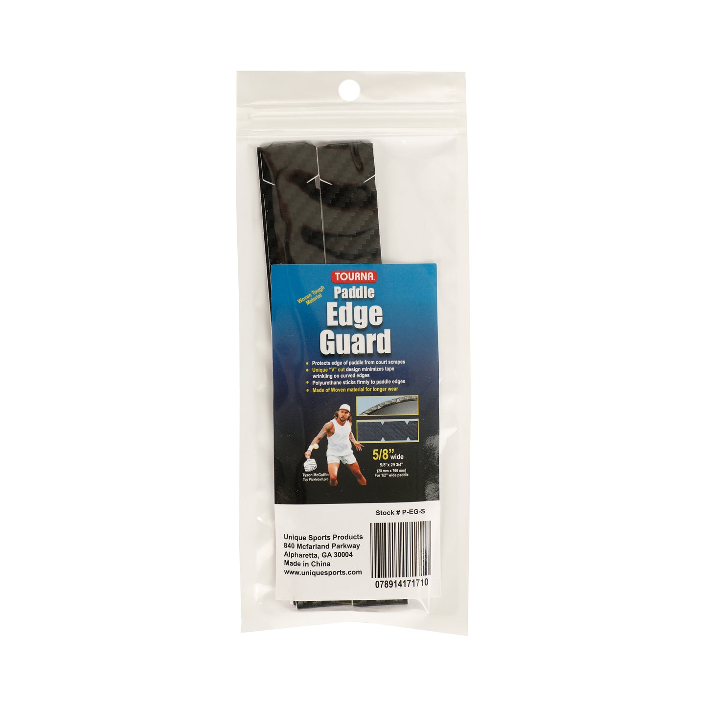 Tourna Padel Edge Guard Wooven 15mm Pickleball Rahmenschutzband-Schwarz Tourna Padel Edge Guard Wooven 15mm Pickleball Rahmenschutzband-Schwarz