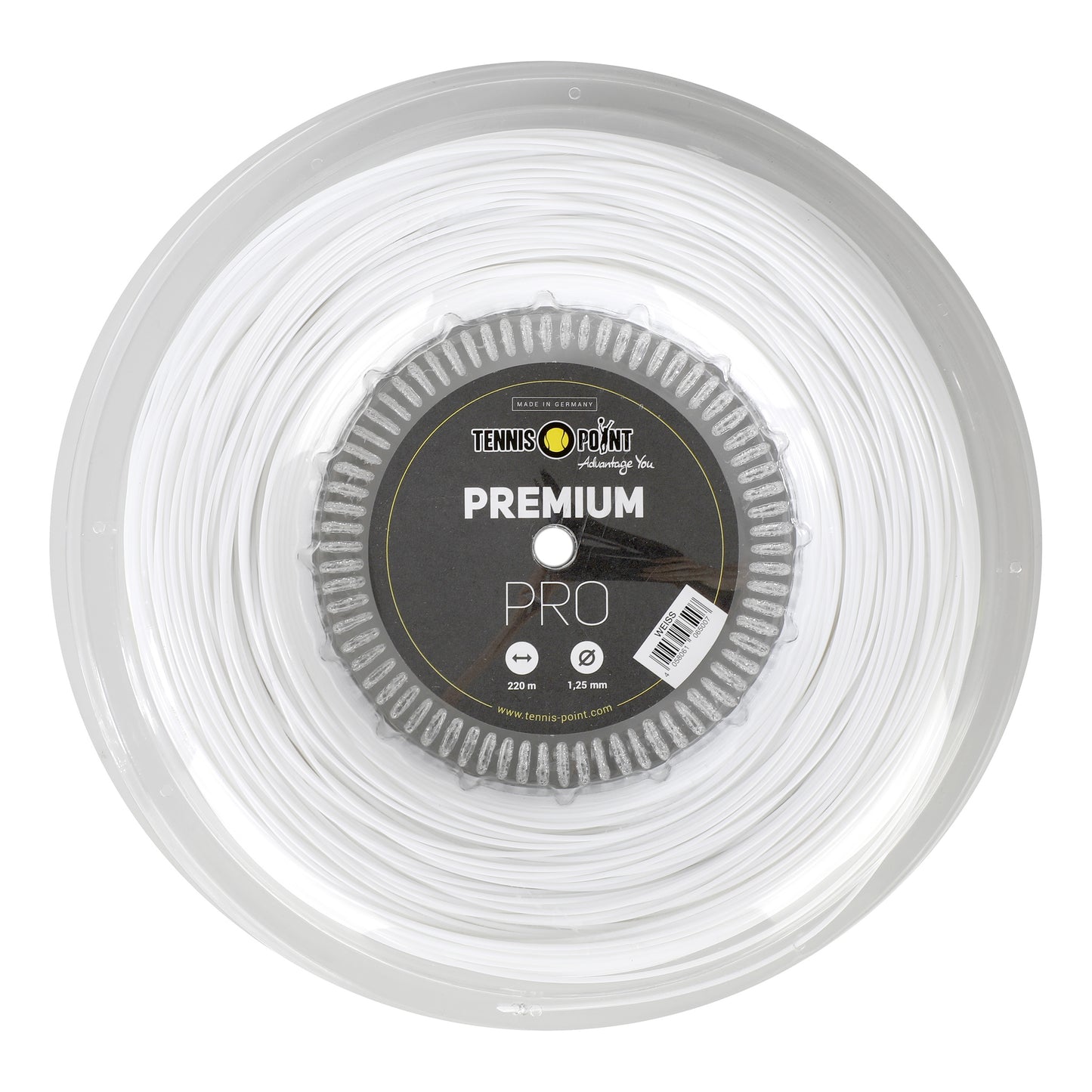 Tennis-Point Premium Pro String reel 220m - white Tennis-Point Premium Pro String reel 220m - white