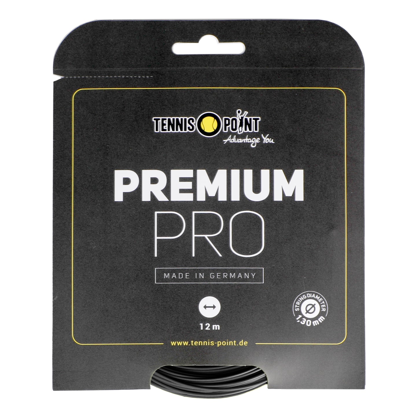 Tennis-Point Premium Pro String Set 12m-Black Tennis-Point Premium Pro String Set 12m-Black