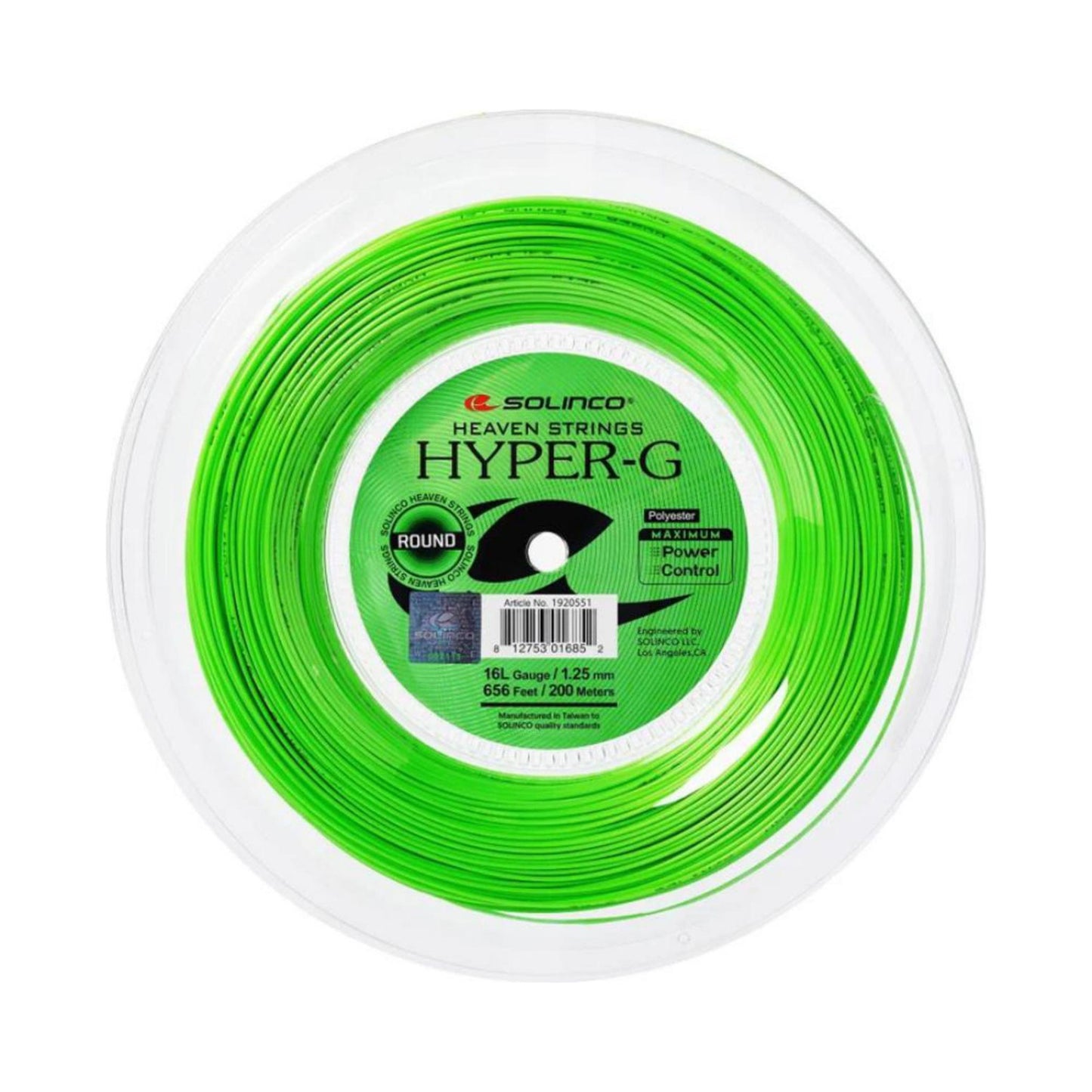 Solinco Hyper-G Round String Reel-Green Solinco Hyper-G Round String Reel-Green
