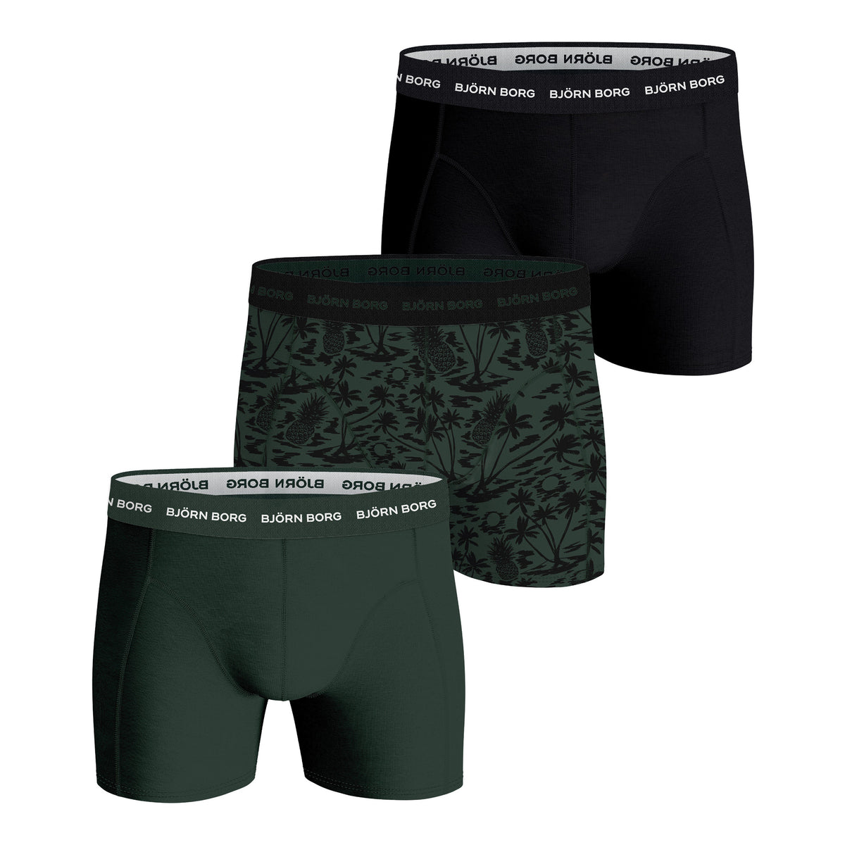 Björn Borg Cotton Stretch Trunk Boxer shorts 3 Pack Men - multicoloured, Björn Borg Cotton Stretch Trunk Boxer shorts 3 Pack Men - multicoloured,
