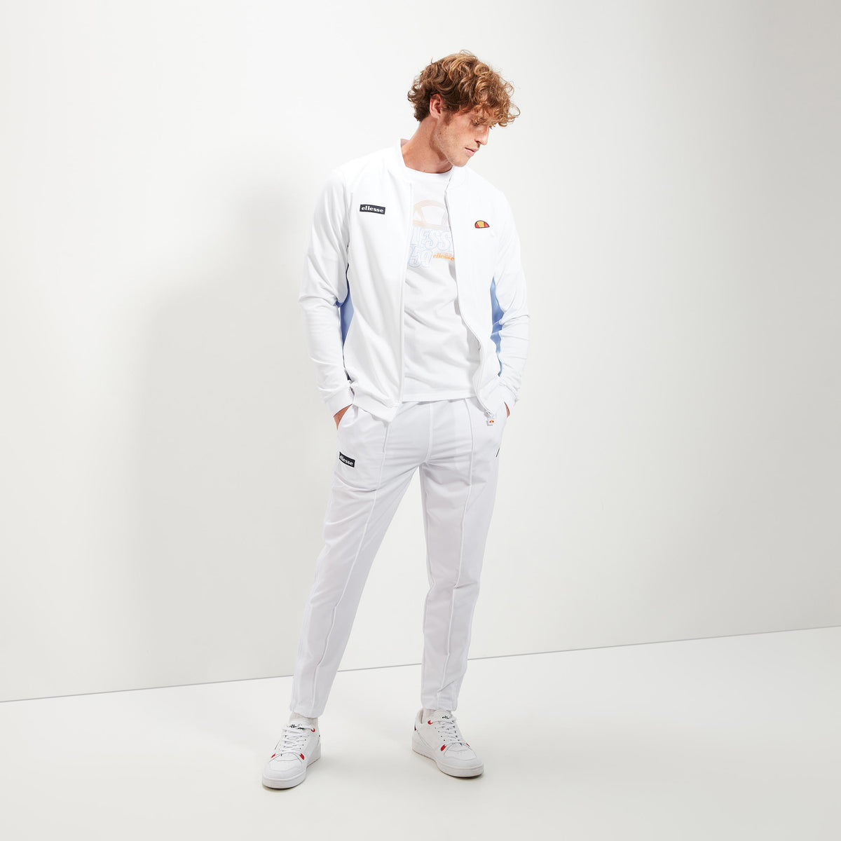Ellesse Crusoe Training jacket Men - white, light blue