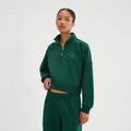 Carrera 1/4 Zip Sweatshirt Damen - dunkelgrün