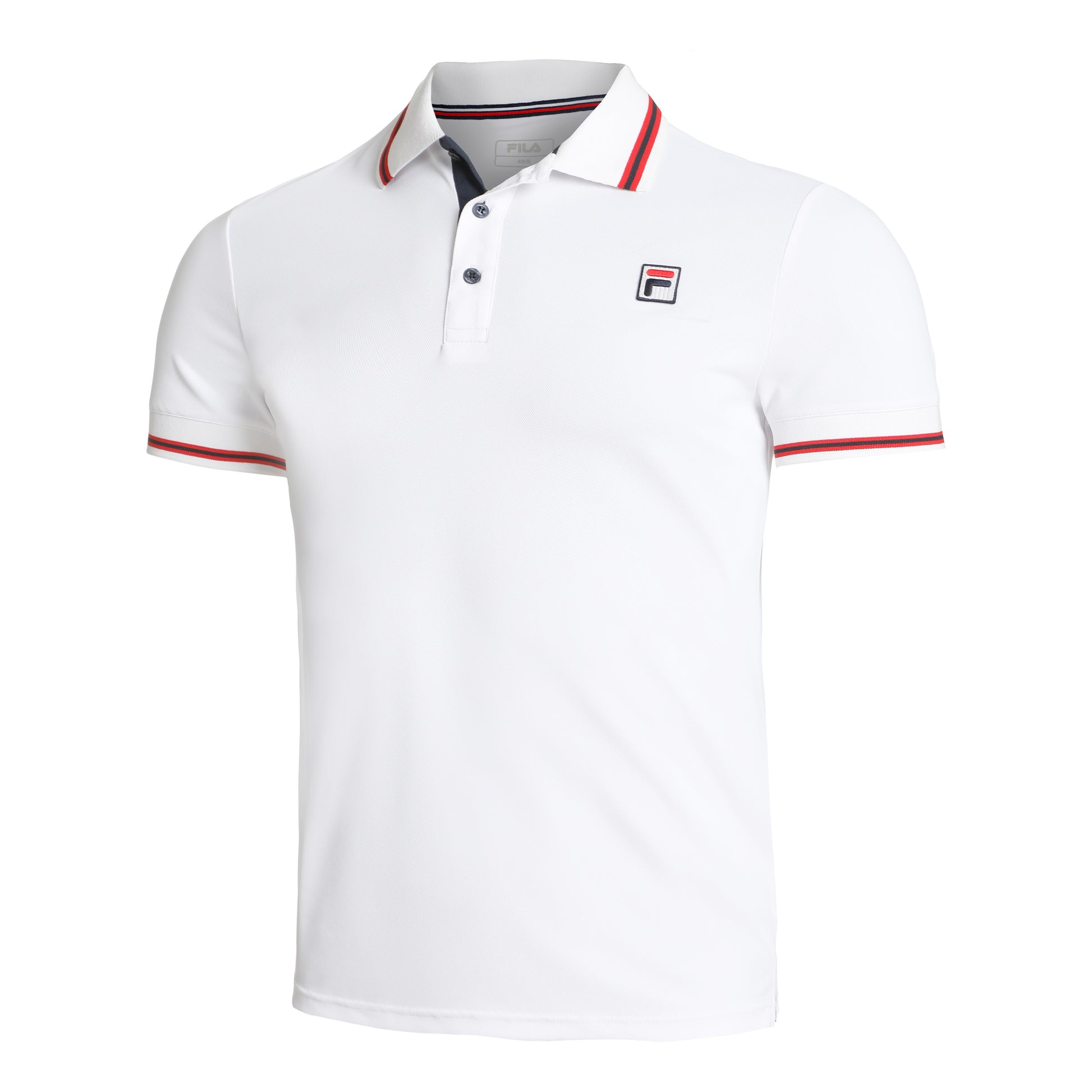 Fila Core Button Piro Polo Herren-Weiß,Rot
