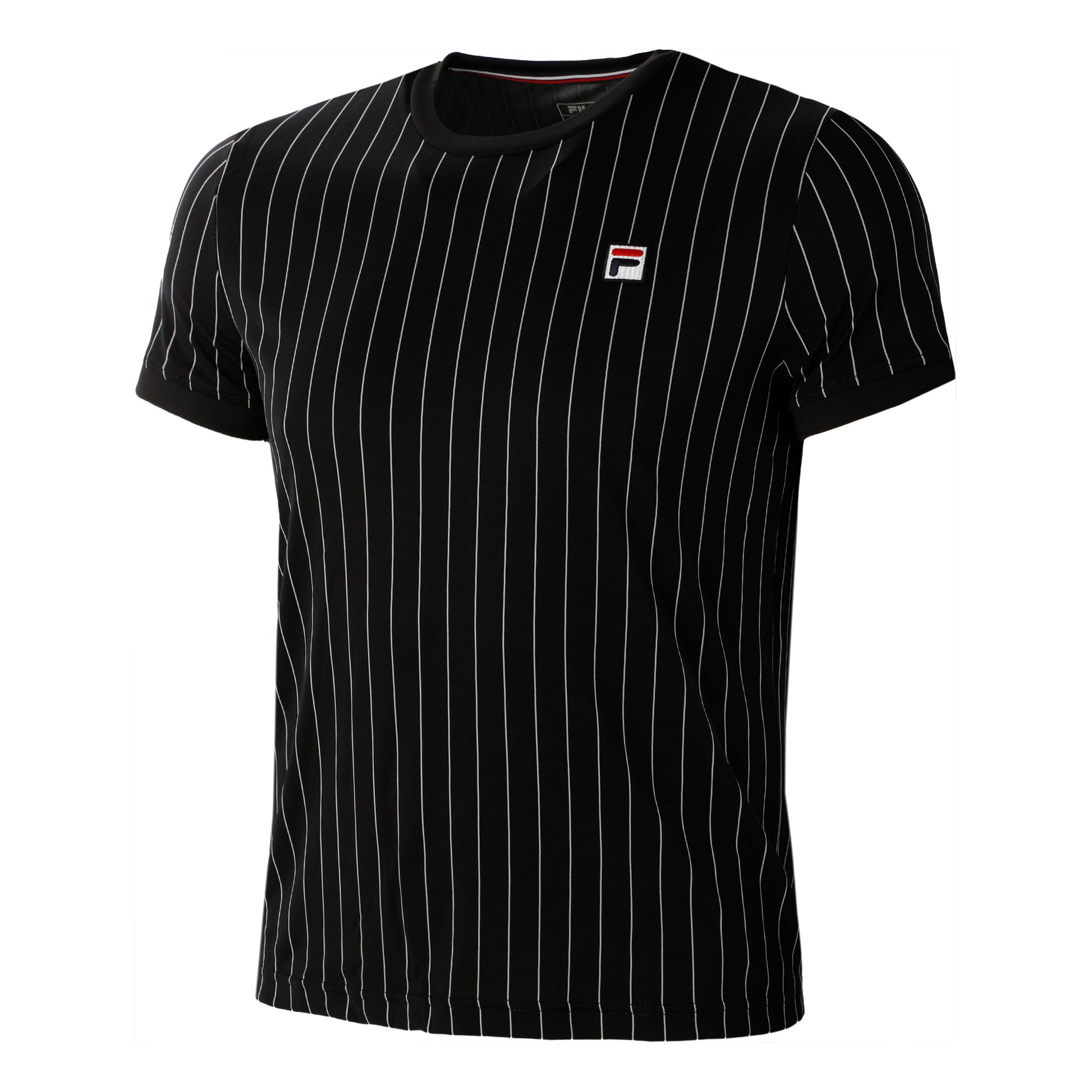 Fila Stripes T-Shirt Herren-Schwarz,Weiß