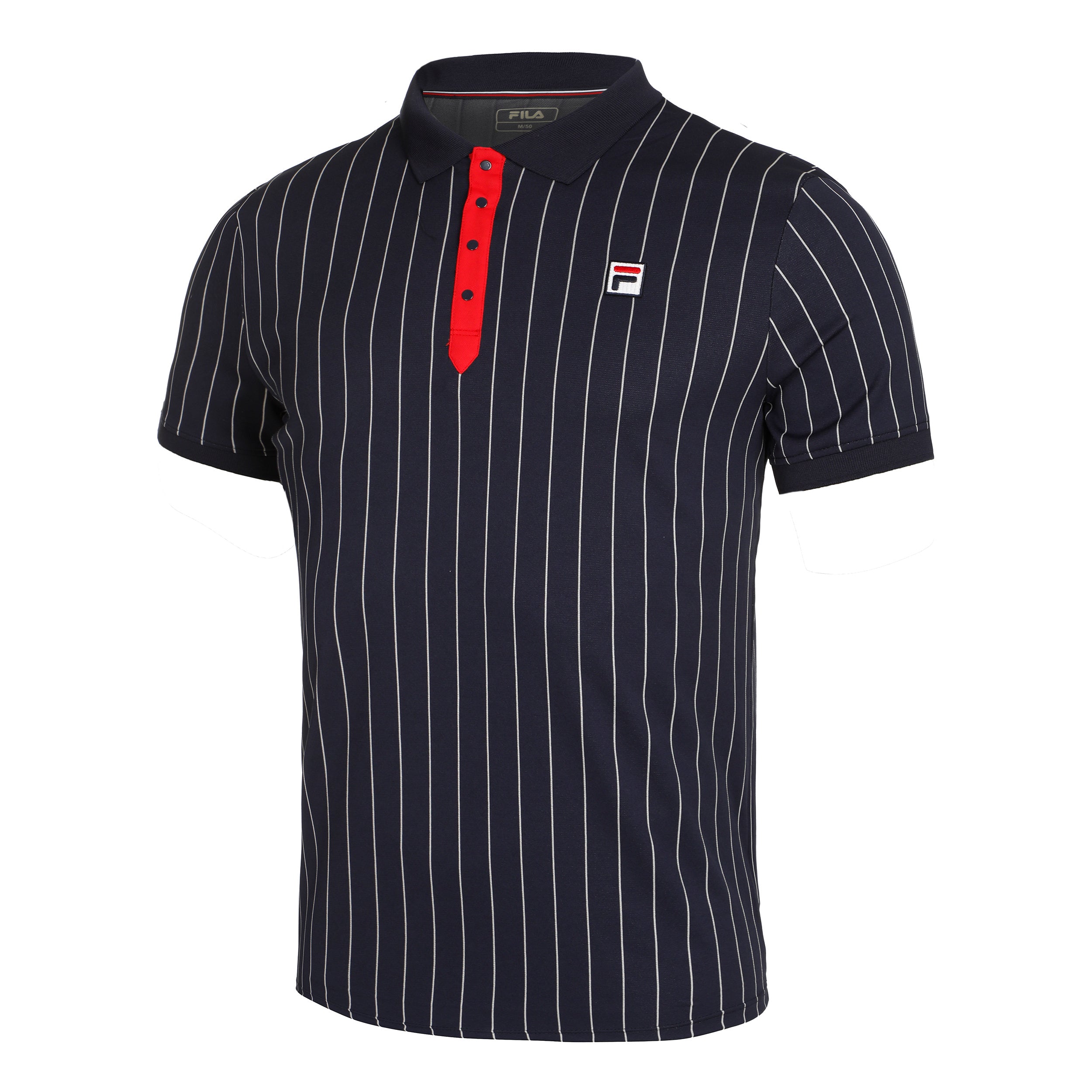Fila Stripes Polo Men-Dark Blue,Red
