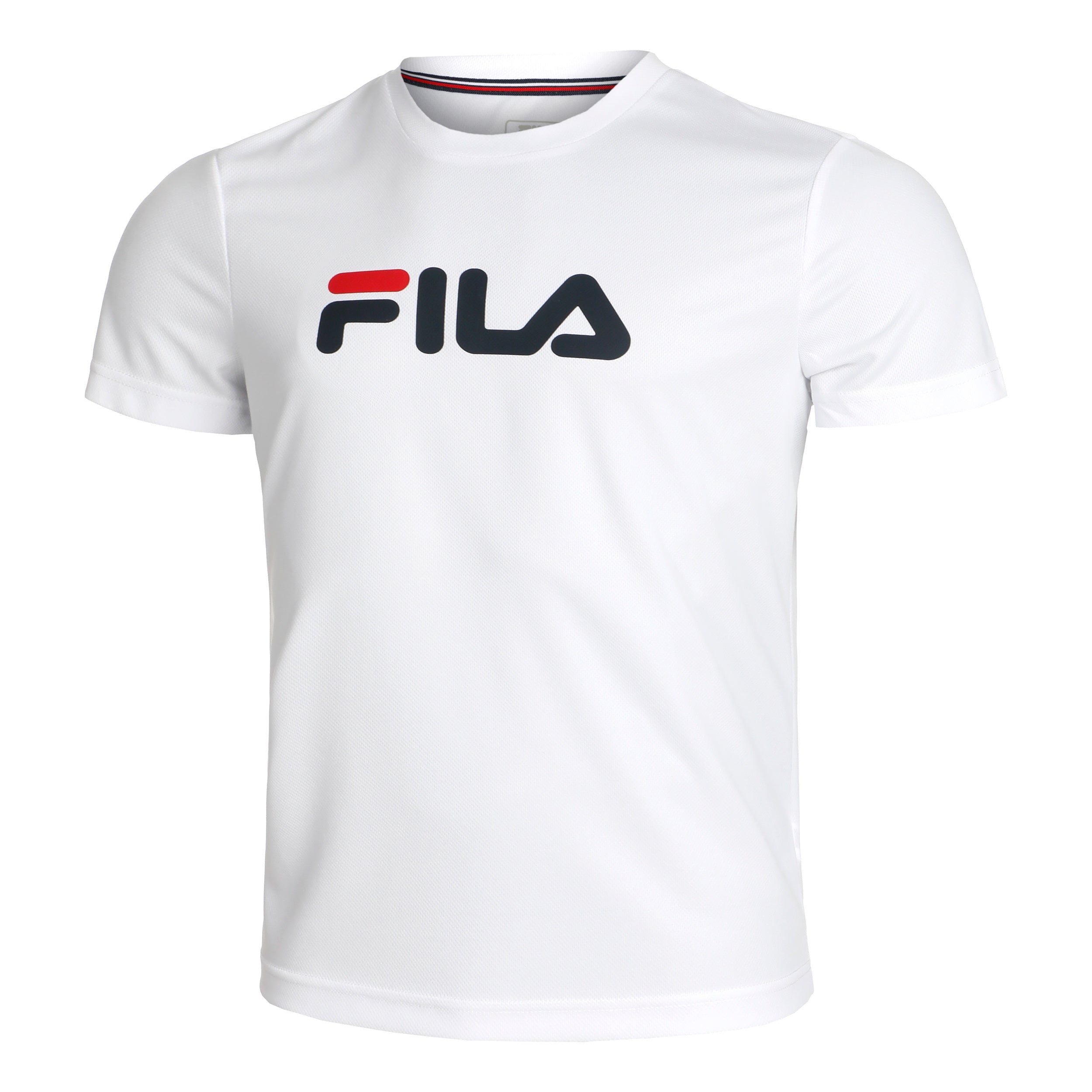 Fila Logo T-Shirt Men-White,Dark Blue
