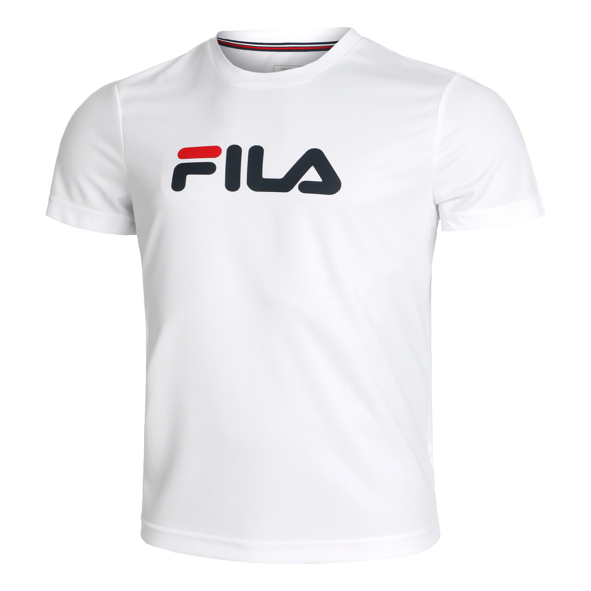 Fila Logo T-Shirt Men-White,Dark Blue