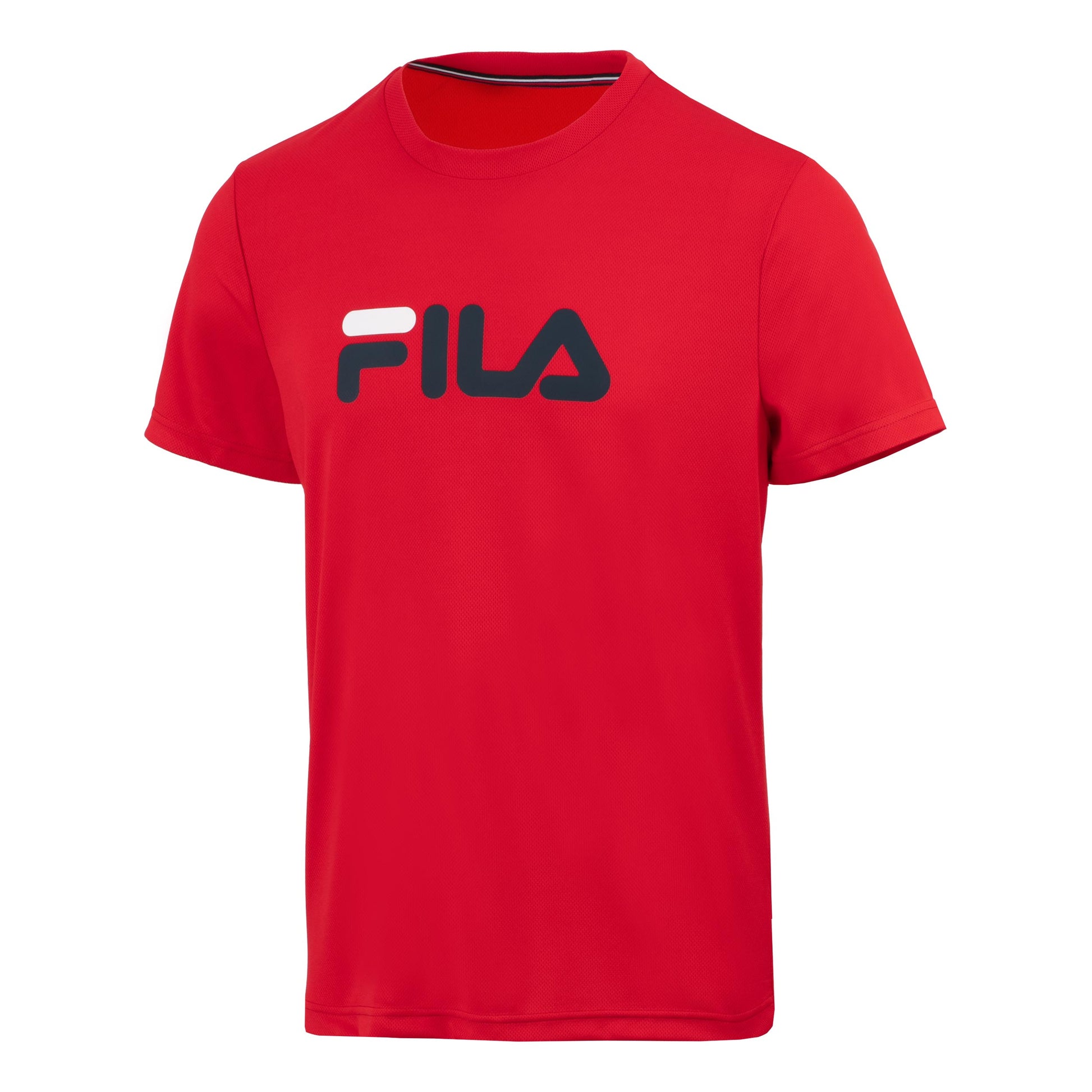 Fila Logo T-Shirt Men-Red,Dark Blue