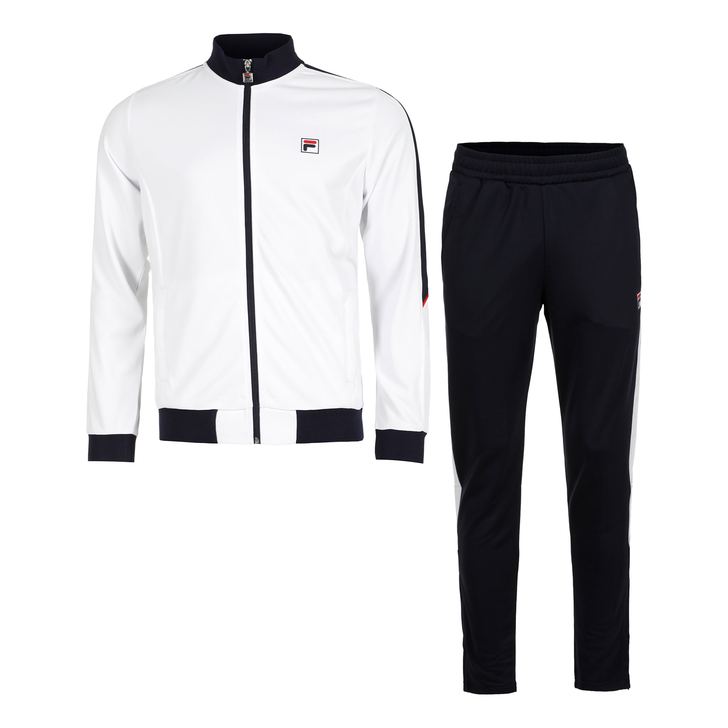 Fila Manuel Tracksuit Men-White,Dark Blue