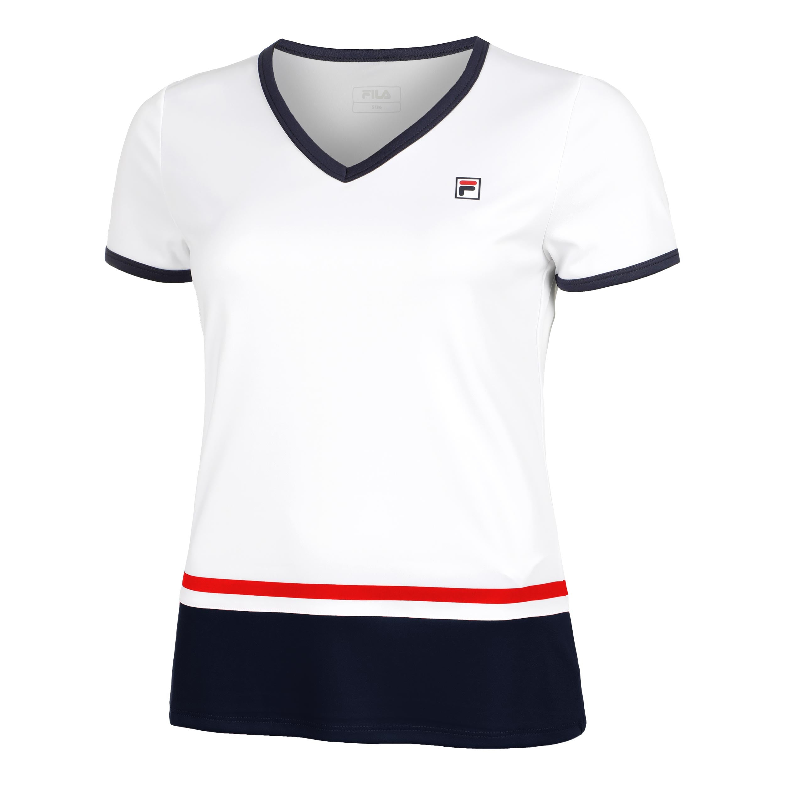 Fila Elisabeth T-Shirt Women-White,Dark Blue