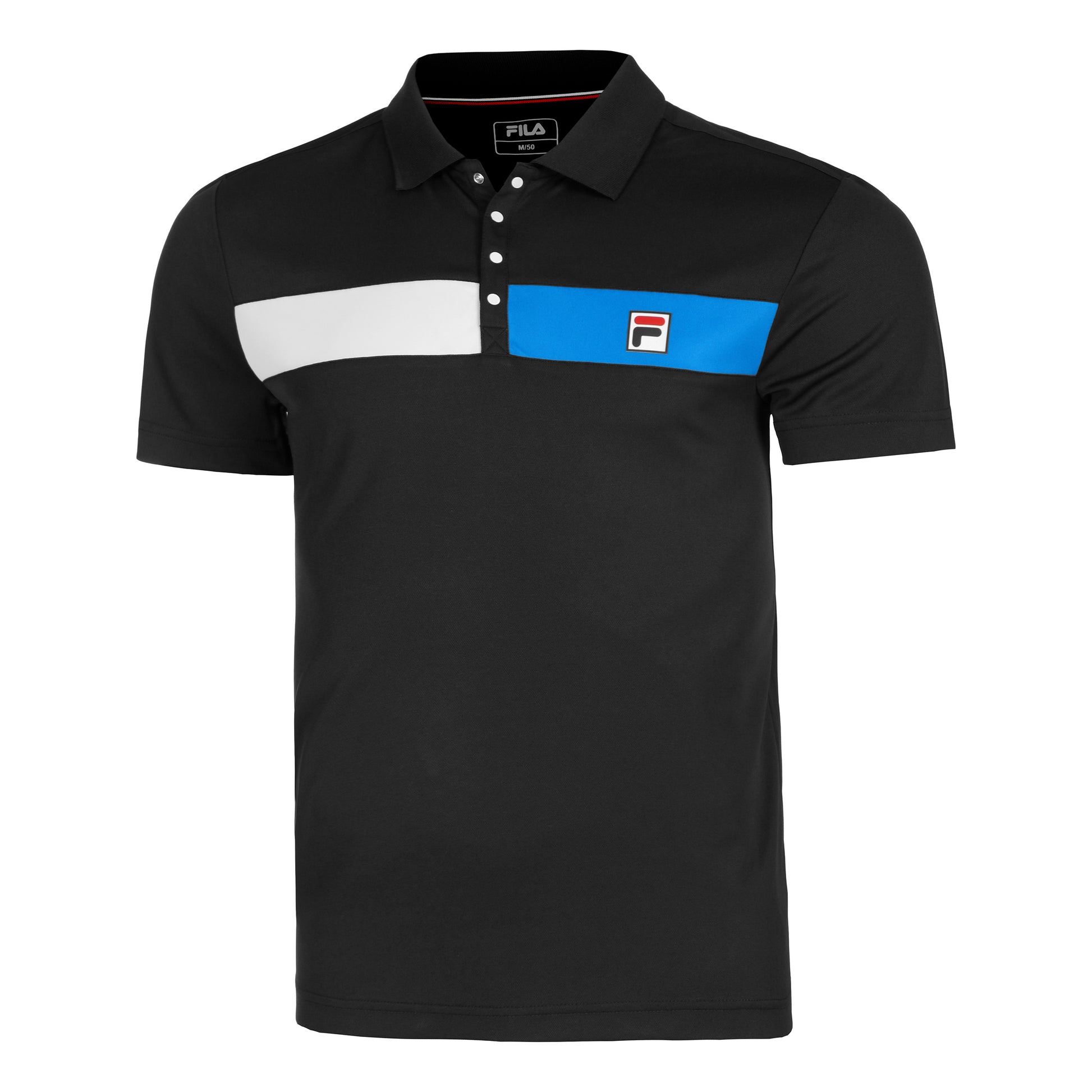 Fila Jayden Polo Herren-Schwarz,Weiß