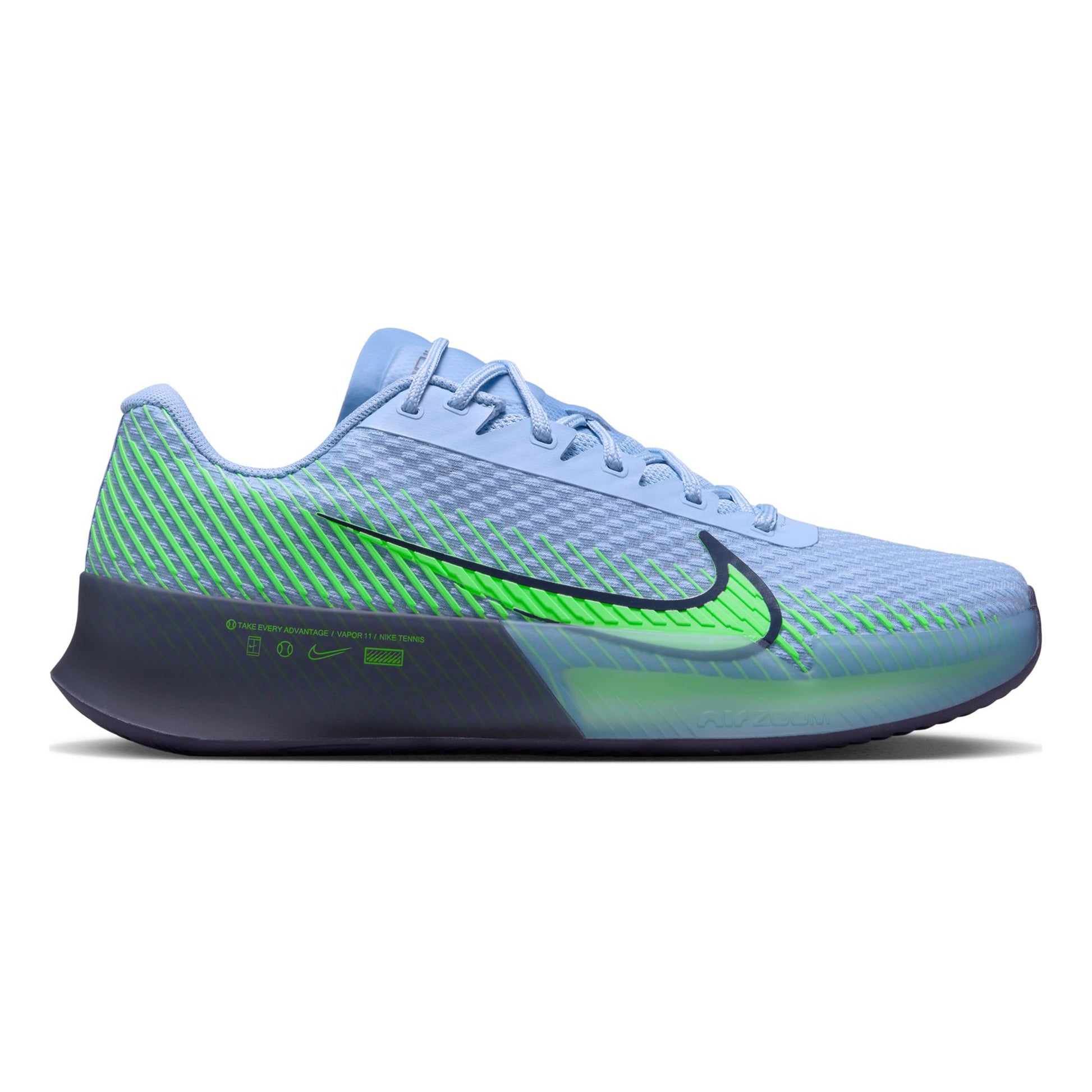 Nike Air Zoom Vapor 11 Sandplatzschuh Herren - flieder, neongrün