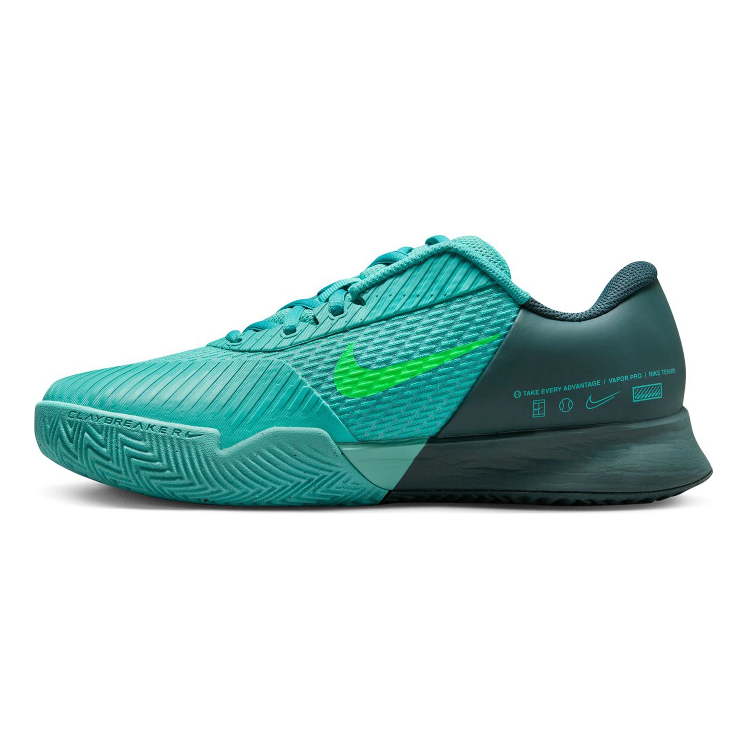 Air Zoom Vapor Pro 2 Clay court shoe Men - mint, dark green