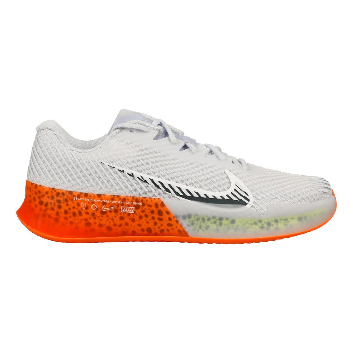 Nike Air Zoom Vapor 11 Electric Sandplatzschuh Herren - weiß, orange