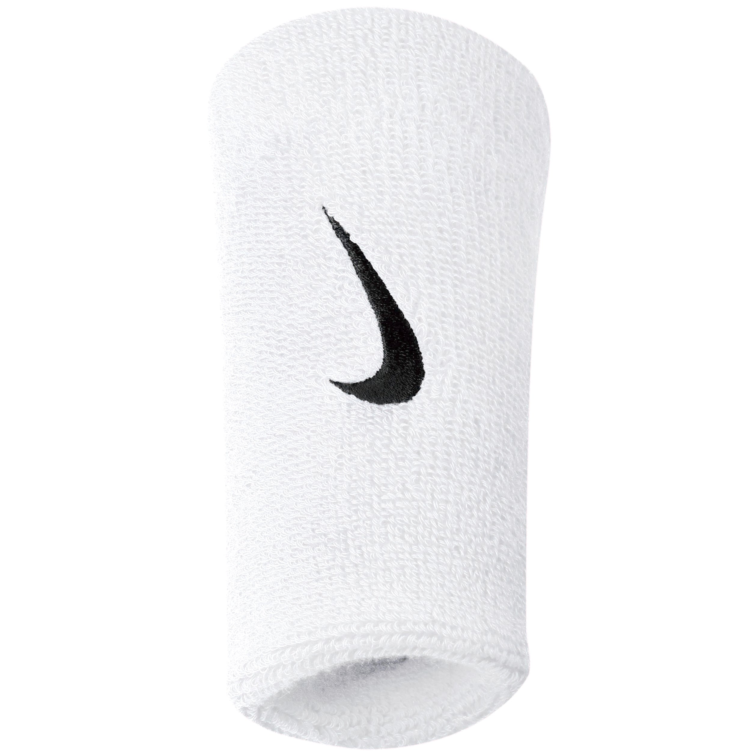 Nike Swoosh Doublewide Wristband 2 Pack-White,Black