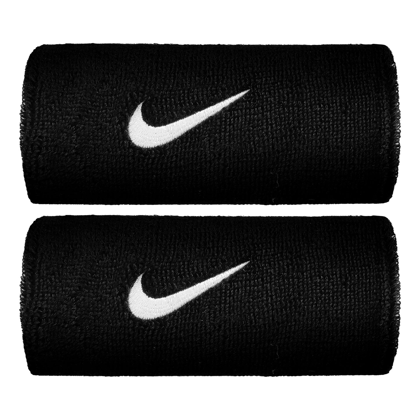 Nike Swoosh Doublewide Schweißband 2er Pack-Schwarz,Weiß