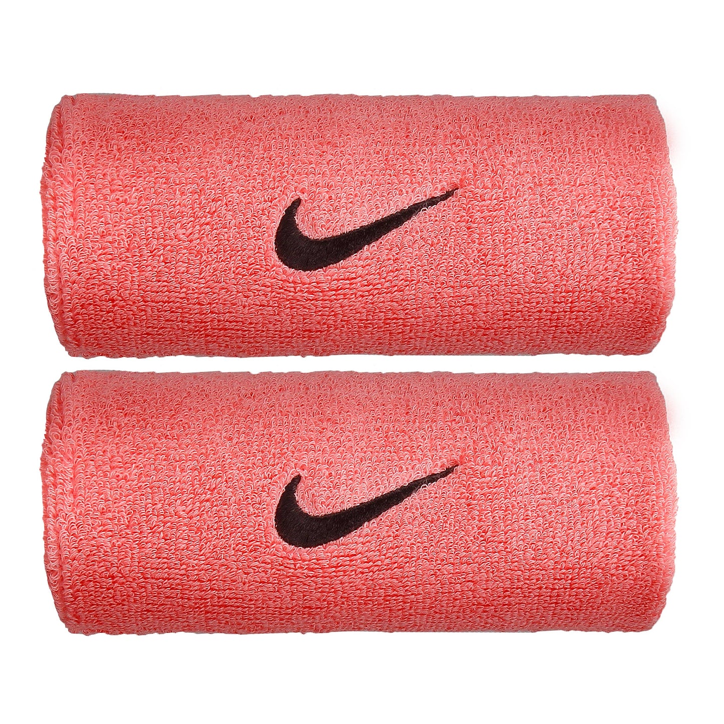 Nike Swoosh Doublewide Schweißband 2er Pack Unisex - rosa, schwarz