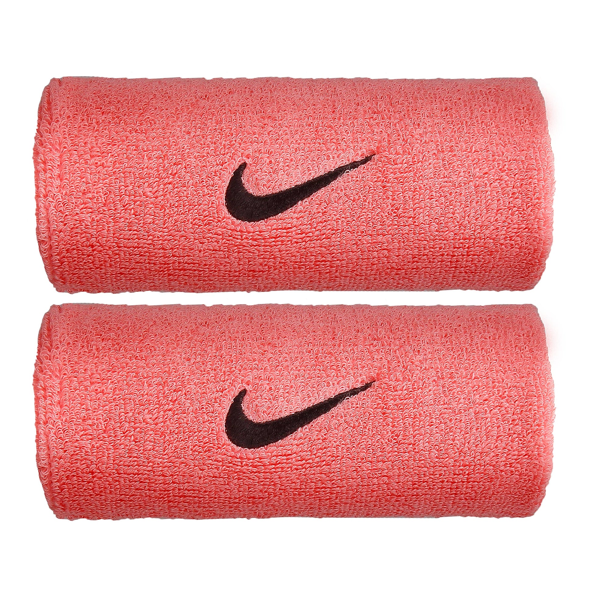 Nike Swoosh Doublewide Schweißband 2er Pack Unisex - rosa, schwarz