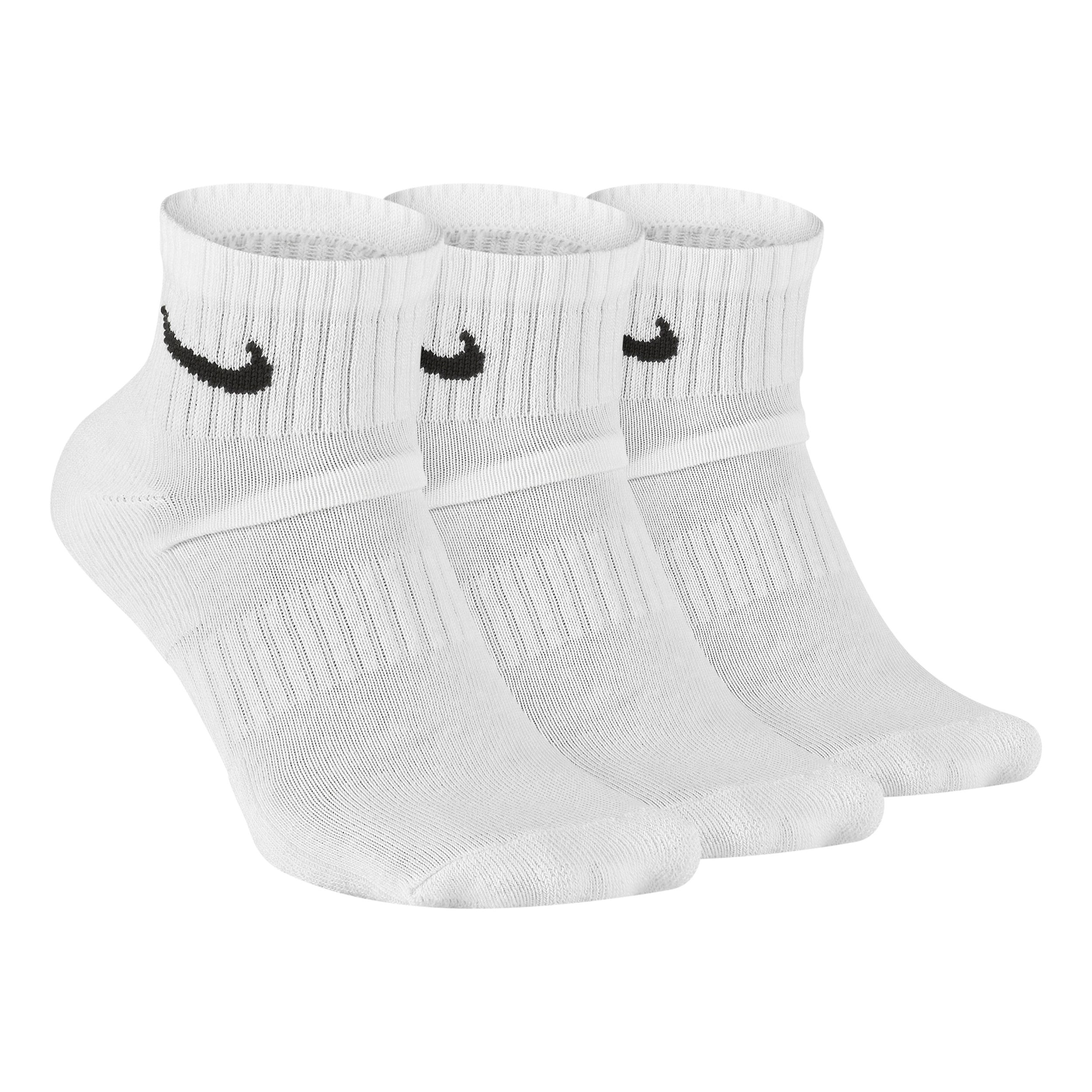 Nike Everyday Cushioned Ankle Tennis Socks 3 Pack Unisex - white, black