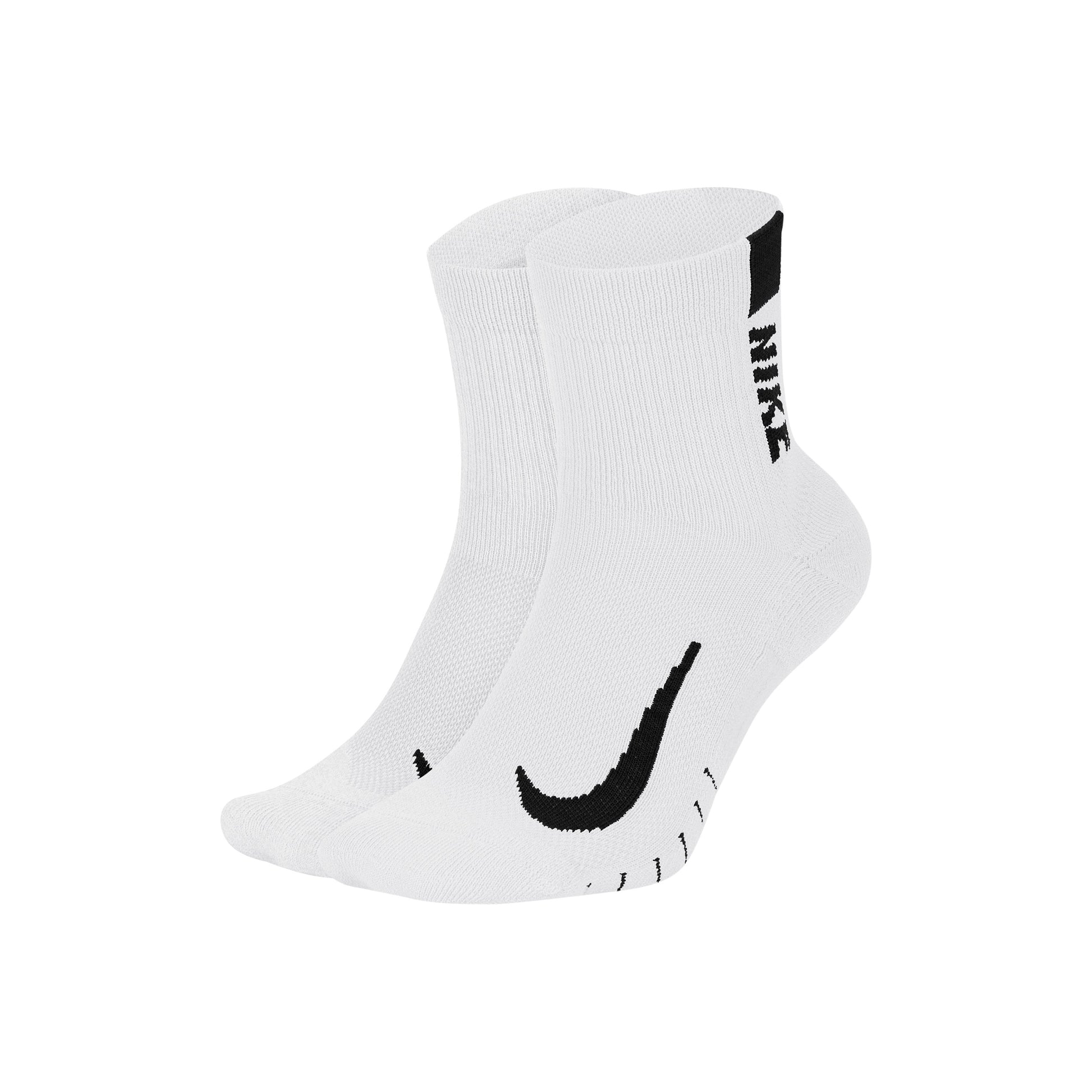 Nike Multiplier Running Socks 2 Pack-White,Black