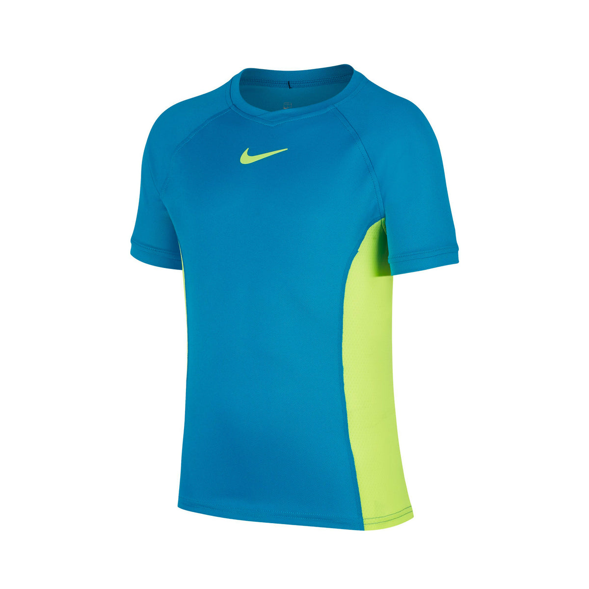 Nike Court Dri-Fit T-Shirt Boys - turquoise, neon yellow