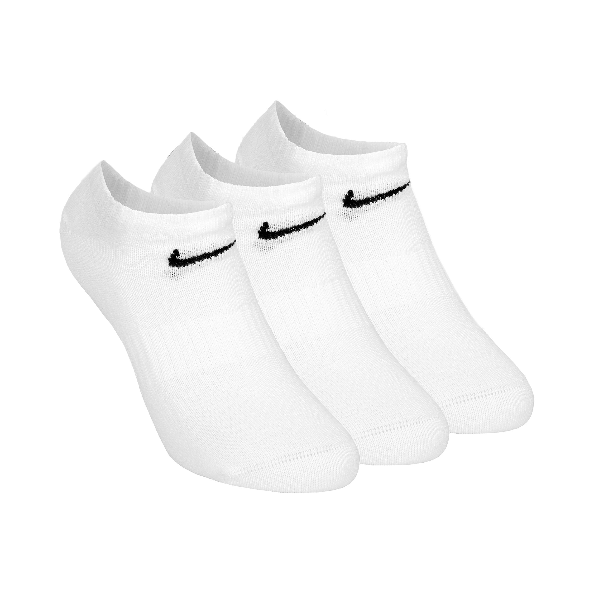 Nike Everyday Lightweight No Show Tennis Socks 3 Pack Unisex - white, black