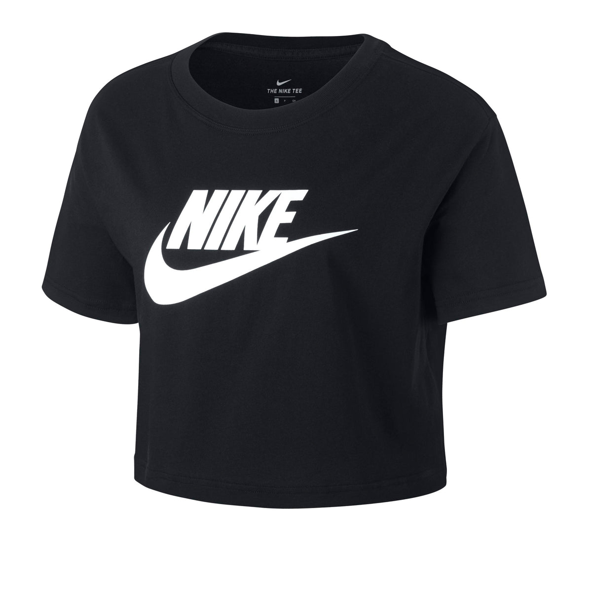 Nike Essential Cropped T-Shirt Damen - schwarz, weiß