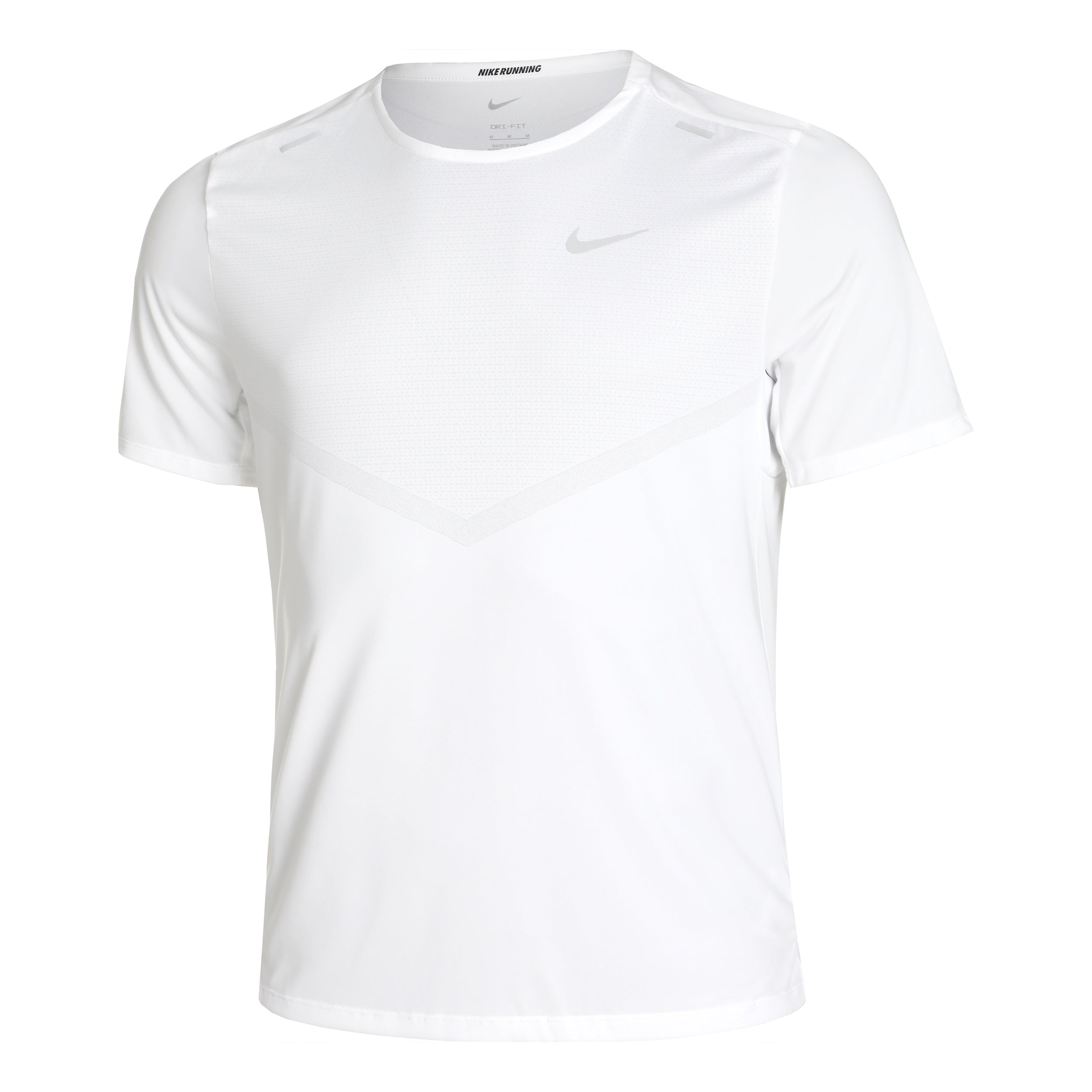 Nike Dri-Fit Rise 365 Running Shirt Men-White,Silver
