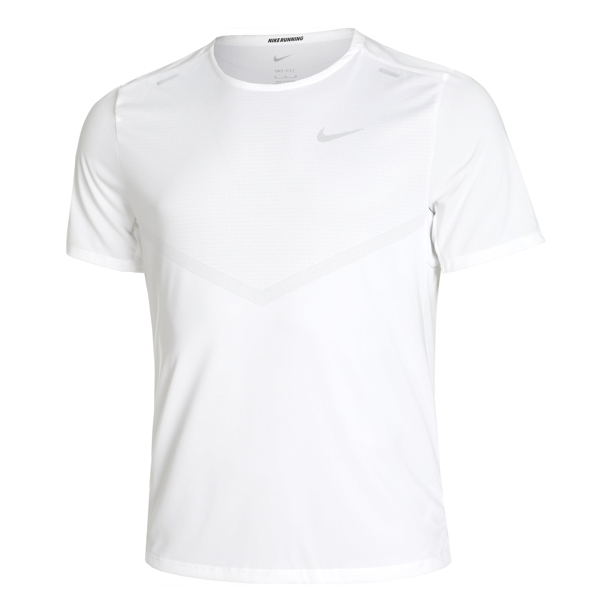 Nike Dri-Fit Rise 365 Running Shirt Men-White,Silver