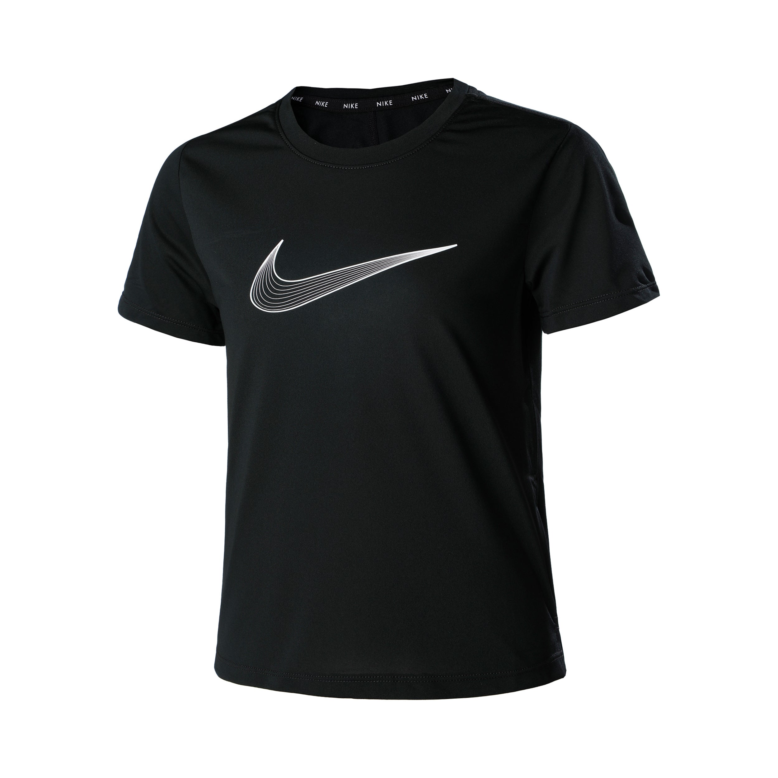 Nike Dri-Fit One Graphic T-Shirt Mädchen-Schwarz,Weiß