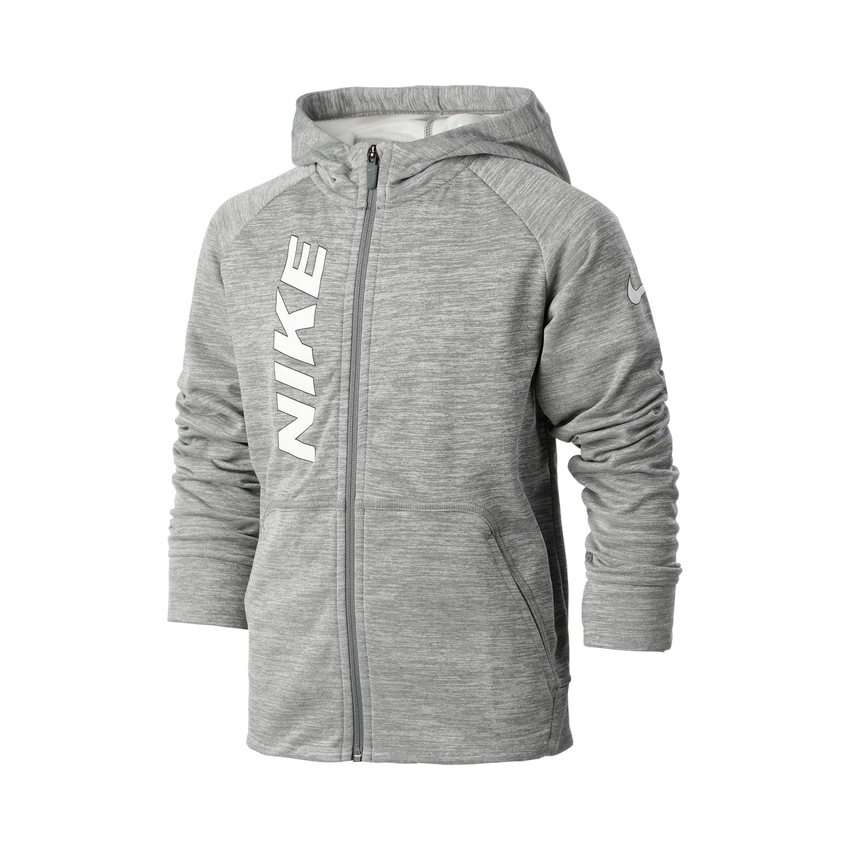 Nike Graphic Swoosh Zip Hoodie Boys - grey, white