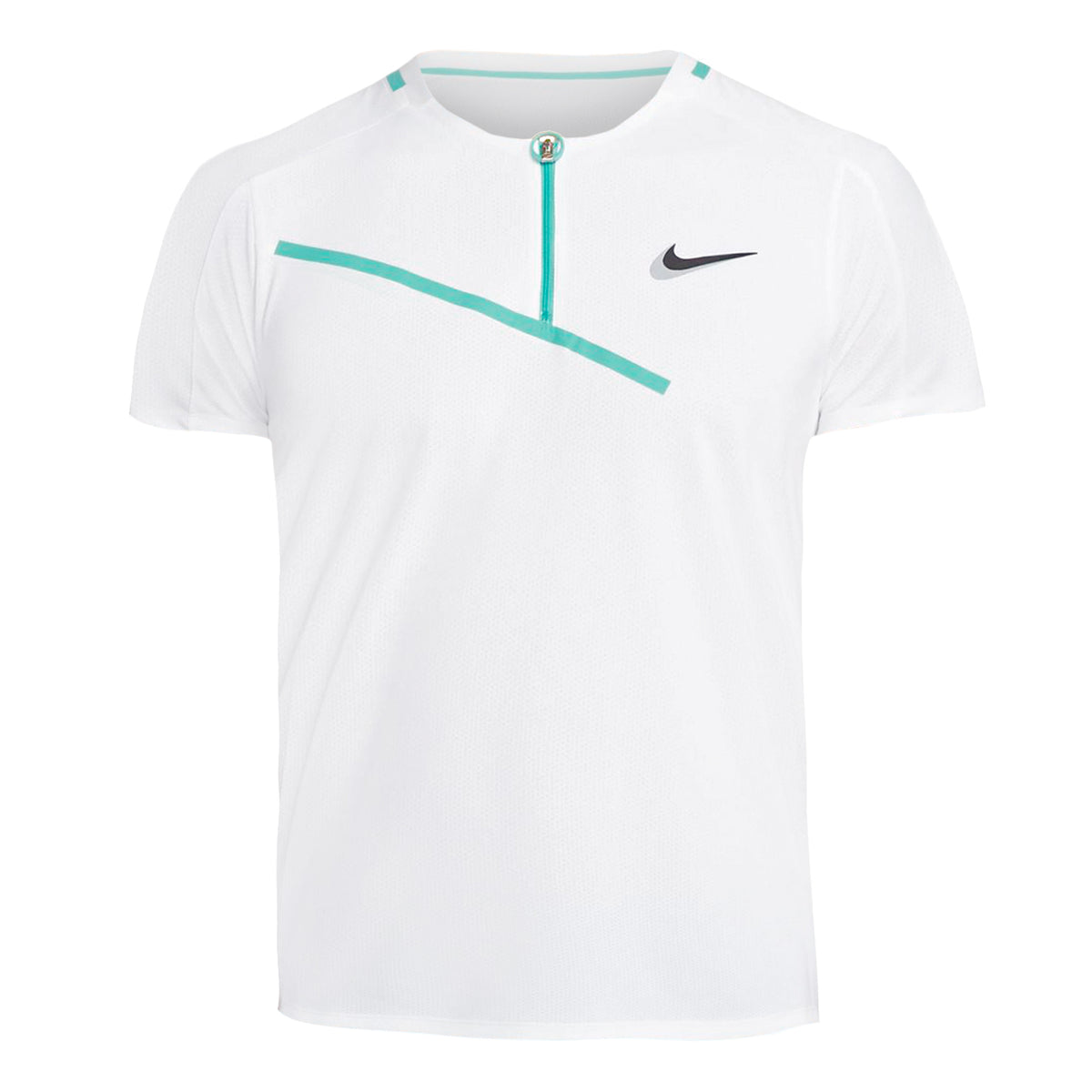 Nike Court Slam Polo Herren - weiß, türkis