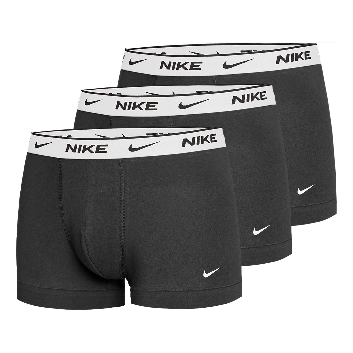 Nike Everyday Cotton Strech Boxer Trunk Boxer Shorts 3 Pack Men-Black,White
