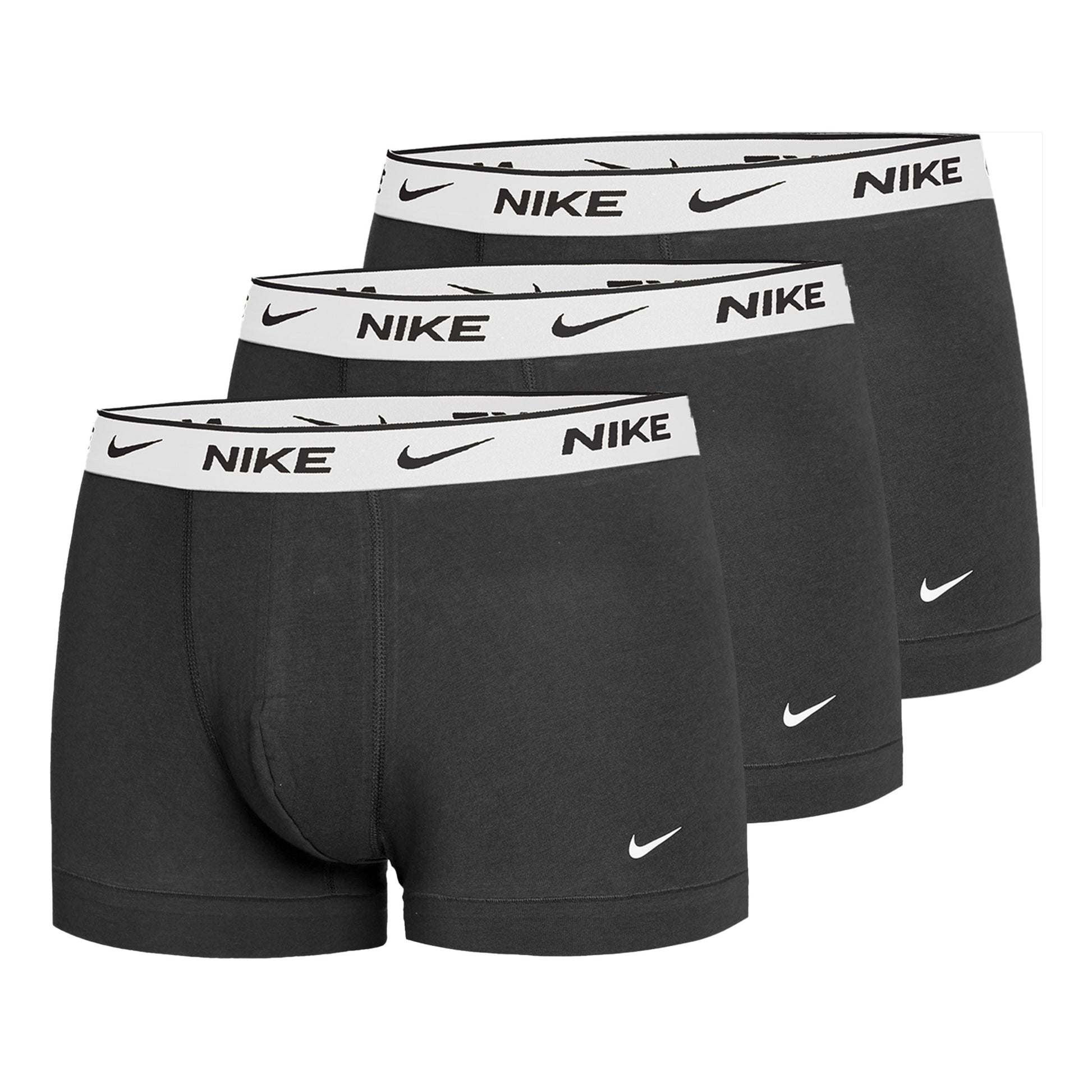 Nike Everyday Cotton Strech Boxer Trunk Boxer Shorts 3 Pack Men-Black,White