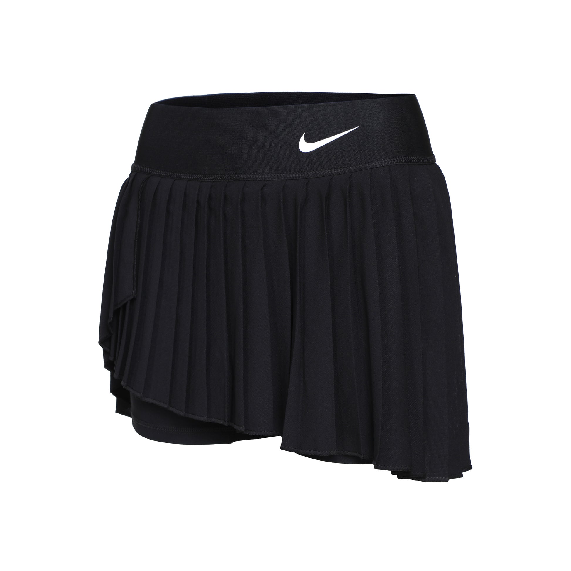 Nike Dri-Fit Court Pleated Rock Damen - schwarz, weiß